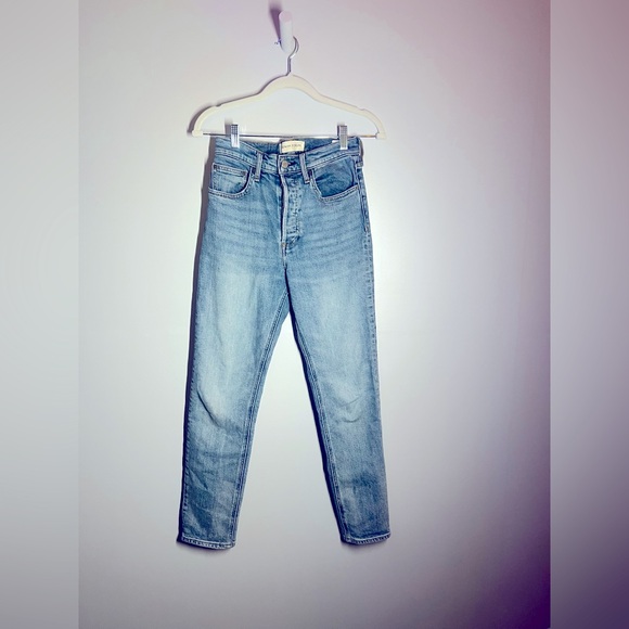 The Yoko High Rise Blue denim slim Vintage-Inspired Jeans - Picture 6 of 11